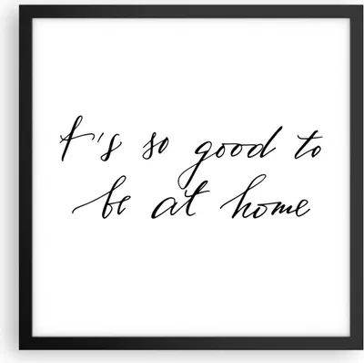 Produktbild von Gerahmtes Poster - Schwarzer Rahmen - Motto Glück Haus - 40x40 cm - Wand Bild - Wanddeko - Wandbilder - Kunstposter - Wandposter - Bilderrahmen - Bilder - Kunstdruck - Wanddekoration - P2BAC40x40-4386