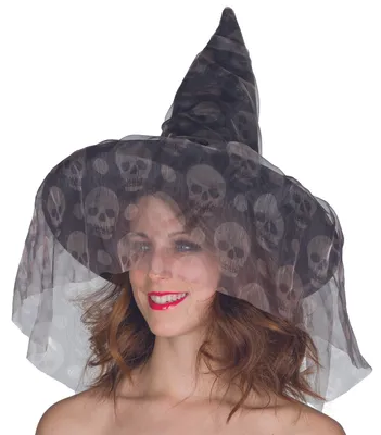 Produktbild von Hexenhut Skulls Totenköpfe Halloween