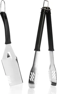 Obrázek produktu pro com-four® 2dílná sada grilovacích příborů - Grilovací kleště a obracečka z nerezové oceli - Příslušenství pro grilování na dřevěném uhlí, plynovém a elektrickém grilu - Příslušenství pro grilování