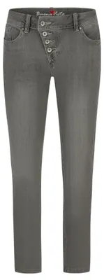 Produktbild von Buena Vista - Damen 5-Pocket Jeans, Malibu cropped stretch denim (BV-B5826-755), Größe:M, Buena Farben:faded grey (7629)
