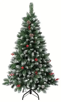 Image de Arbre de Noël artificiel - Faux sapin - Arbre de Noël - Sapin enneigé - Épicéa - 240 cm - 1400 branches en PVC