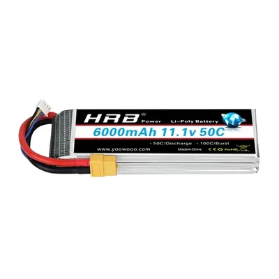 Image de Batterie RC Lipo, différentes options de tension, plage de capacité élevée, 3S 6000mAh 50C XT60