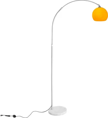 Produktbild von CCLIFE LED Bogenleuchte Bogenlampe Stehlampe Standleuchte Lampe Wohnzimmerlampe weißE27, Color:Orange. höhenverstellbar 130-180cm
