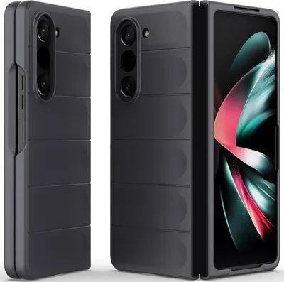 Produktbild von Handyhülle für Samsung Galaxy Z Fold 5 Hartes PC Matt Stossfest Anti-rutsch Hülle Dunkelgrau
