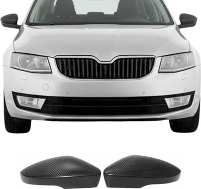 Image de Coques de Rétroviseurs pour Skoda Octavia III 2013-2019 en Carbone Noir