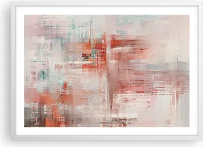 Produktbild von Gerahmtes Poster - Weißer Rahmen - Verschwommen Abstraktion Modern - 70x50 cm - Wand Bild - Wanddeko - Wandbilder - Kunstposter - Wandposter - Bilderrahmen - Bilder - Kunstdruck - P2WAA70x50-4790