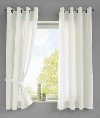 Produktbild von Gardinenbox 2er Set Vorhänge 175x140 cm Creme Blickdicht Ösen Modell Berlin