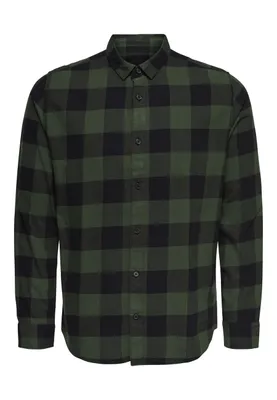 Produktbild von ONLY & SONS Freizeit Flanellhemd Kariert Holzfäller Karo Shirt ONSGUDMUND Größe: XL