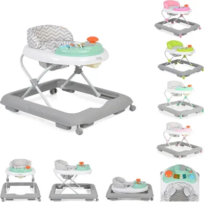 Obrázok produktu pre Detské chodítko Cangaroo Cody s nastaviteľnou výškou a hudobnou funkciou play center stopper šedé