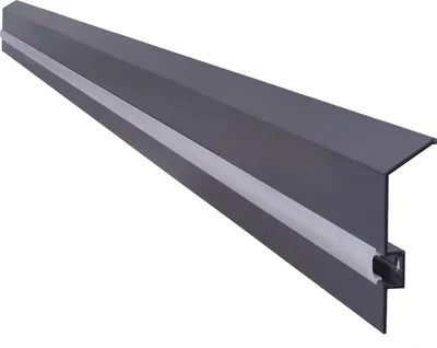 Produktbild von Renoplast Aluminium Sockelprofil C1/C2 Sockelleiste, Kit Abschlussprofil + Druckprofil, 8x2,5x200 cm, Graphit