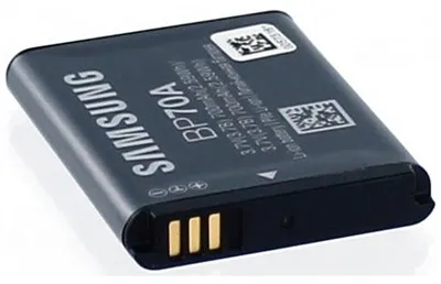 Produktbild von Akku für Samsung WB35F Li-Ion 3,7 Volt 700 mAh schwarz.