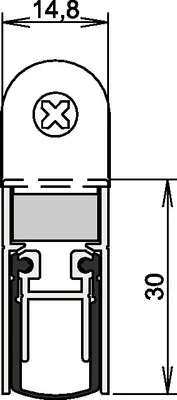 Immagine prodotto di Guarnizione per porta Schall-Ex® DUO L-15 WS 1-382 2-s.L.1208mm Alu.silverf.HLT ATHMER