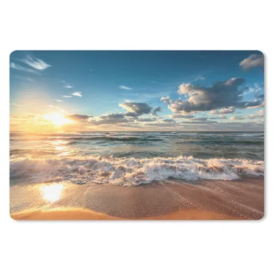 Produktbild von MuchoWow® Schreibtischunterlage Strand - Meer - Sonnenuntergang 60x40 cm - XXL Mauspad - Großes Mauspad