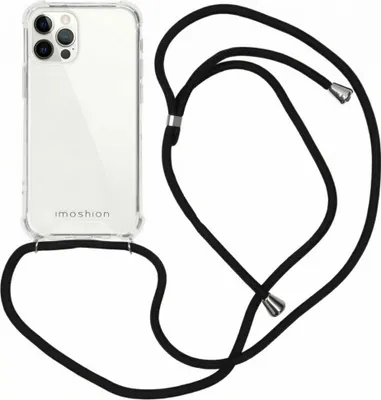 Image de imoshion Coque arrière transparente avec cordon pour Apple iPhone 12 (Pro) - Noir