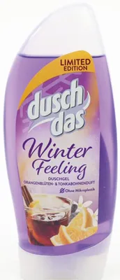 Produktbild von duschdas Duschgel Winter Feeling mit Orangenblüten- Tonkabohne-Duft 6x 250ml Pack