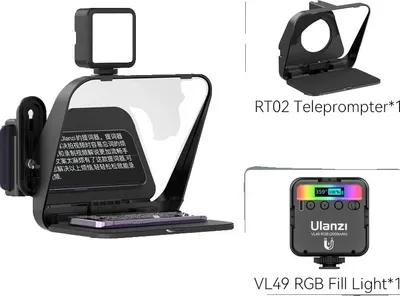 Obrázek produktu pro Teleprompter, přenosné provedení, univerzální kompatibilita, sada RT02 VL49RGB
