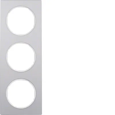 Produktbild von Berker 10132274 Rahmen Alu/polarweiß Berker R.3