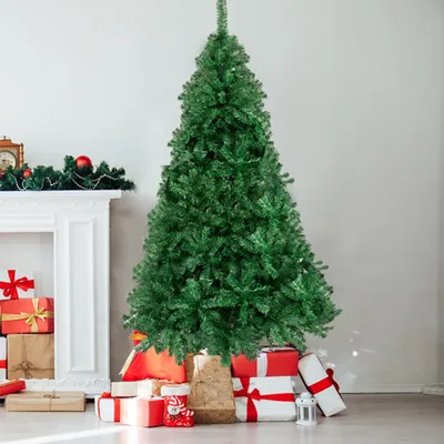 Produktbild von Weihnachtsbaum mit 650 Zweigspitzen und stabilem Metallständer Künstlichen Weihnachten Tannenbaum 6 FT Grün