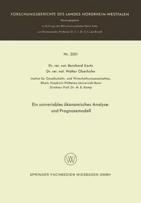 Image de Ein univariables ökonomisches Analyse- und Prognosemodell