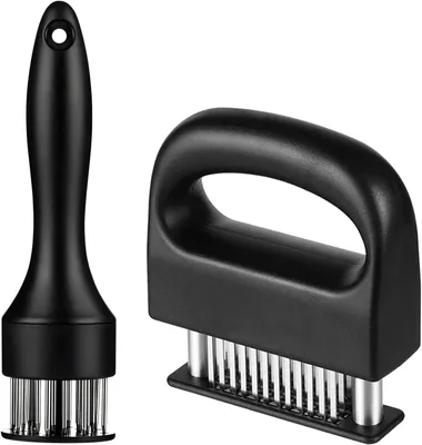 Produktbild von 2 Stück Steaker Fleischzartmacher, Fleischklopfer Edelstahl 304