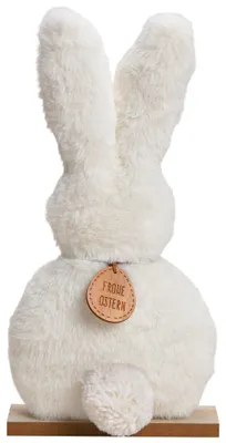 Produktbild von Oster Dekofigur Hase, in weiß aus Plüsch als Frühjahresdeko