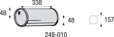 Produktbild von BOSAL 248-010 Mittelschalldämpfer Universal L:338mm