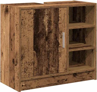 Obrázek produktu pro vidaXL Koupelnová skříňka s dvířky z regenerovaného dřeva 63 x 29 x 55 cm materiál na bázi dřeva