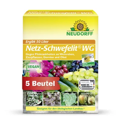 Produktbild von Neudorff Netz-Schwefelit WG 75g - 5 Beutel für 30 Liter - zur wirksamen Bekämpfung von Pilzkrankheiten