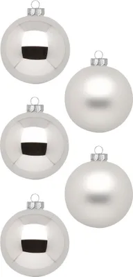 Produktbild von Weihnachtskugeln Glas 3cm 24 Stück - Frosty Silver