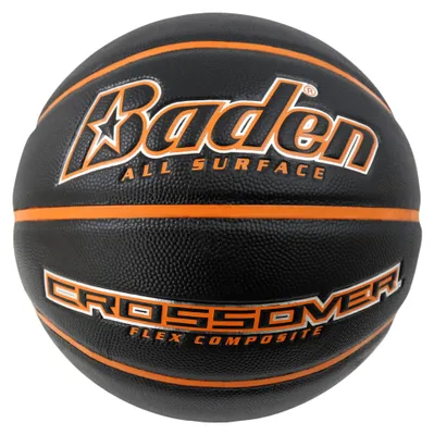 Obrázek produktu pro Basketbalový míč Baden "Crossover", velikost 7, černo-oranžový
