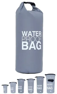 Produktbild von DonDon wasserdichter Outdoor Dry Bag Trockentasche mit Riemen - grau 20 Liter