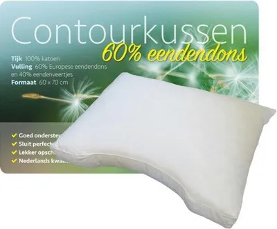 Productafbeelding van iSleep Contour kussen Down (60% dons) 60x70 cm