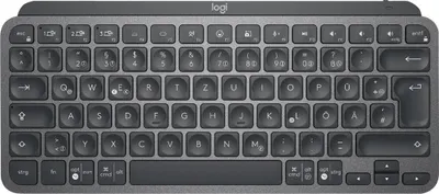 Produktbild von Logitech MX Keys Mini, Mini, Kabellos, RF Wireless + Bluetooth, QWERTY, LED, Graphit