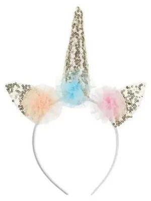 Image de Bandeau « Corne de licorne » 26,5 x 17,2 cm - PartyDeco
