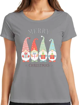 Produktbild von MERRY CHRISTMAS Wichtel Weihnachtswichtel Gnom Geschenke Niedlich Damen T-Shirt, Grau, S