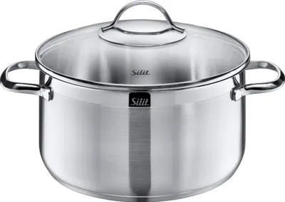 Produktbild von Silit Achat MEAT POT 21.0223.4227 Kochtopf inkl. Deckel, Edelstahl, 20 cm Durchmesser, Induktionsherd-geeignet