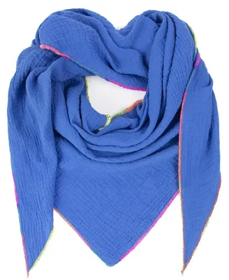 Produktbild von Omgoods – Extra große, dreieckige Schal aus Baumwolle für Damen in Königsblau