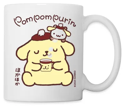 Produktbild von Spreadshirt Pompompurin Trinkt Kaffee Mit Muffin Tasse, One size, Weiß