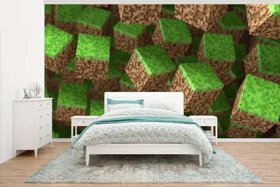 Produktbild von MuchoWow® Fototapete für Wohnzimmer oder Schlafzimmer Wandtapete Vinyl Motivtapete Spiele - Blöcke - 430x240 cm - Gemustert