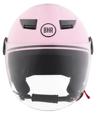Produktbild von BHR 841 CHILD, Kinder-Motorradhelm Demi-Jet ECE 22.06, Kratzfestes Visier, mikrometrischer Verschluss & modernes Design, Rosa, M