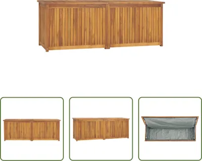 Immagine prodotto di The Living Store box da giardino 150x50x55 cm in legno massiccio teak