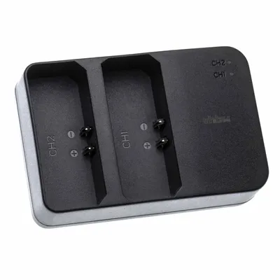 Produktbild von vhbw Dual Ladegerät kompatibel mit Godox Speedlight V850, V860 Kamerablitz Studioblitz - Ladeschale + Micro-USB Kabel Ladeanzeige