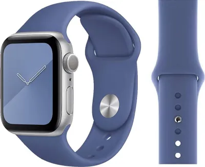 Produktbild von Original Apple Sport Armband S/M + M/L 38/40/41mm MXWQ2ZM/A Linen Blue