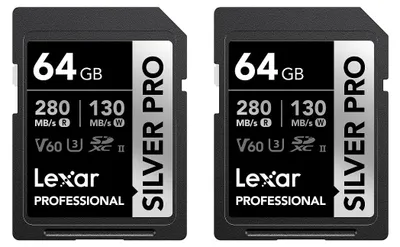 Immagine prodotto di Lexar Silver PRO, scheda SD da 2 x 64 GB, scheda di memoria SD UHS-II
