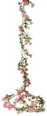 Produktbild von Künstliche Gerbera-Girlande - Hängende Seidenblumen-Dekoration - Für Hauswände und Garten - Rosa - 1 Stück