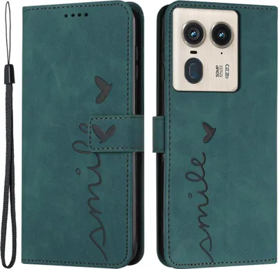 Produktbild von Motorola Edge 50 Ultra Hülle - Coverup Smile Klapphülle - Grün