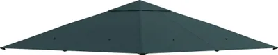 Image de Outsunny Toile de rechange pour pavillon tonnelle tente toit de remplacement gazebo de jardin tissu polyester haute densité 180 g/m² anti-UV 3 x 3 m gris