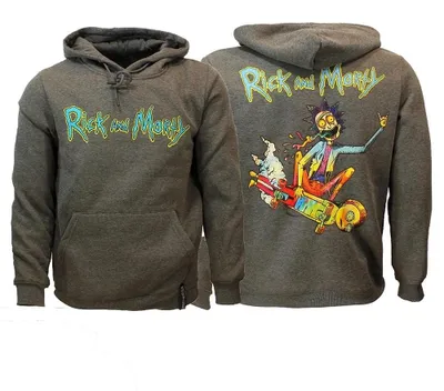 Zdjęcie produktu dla Bluza z kapturem Rick & Morty Acid Rick – kolor antracytowy – rozmiar XXL