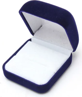 Produktbild von Schmuck-Ohrring-Ring-Display-Aufbewahrungs-Organizer, quadratisch, Geschenkverpackung-Blau