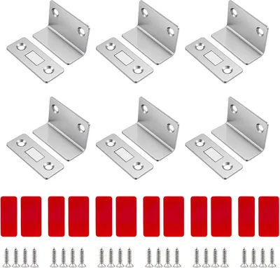 Immagine prodotto di Chiusure magnetiche - 12 pezzi - Chiusure magnetiche per porte - Magneti per ante - Doppi magneti - Magneti per mobili - Magneti ultrasottili e invisibili per mobili - Supporti magnetici per porte